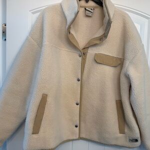 The North Face Cragmont Fleece Cream with Tan Trim, XL